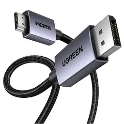 Кабель мультимедійний Ugreen DisplayPort M - HDMI M V2.0 4K 30Hz DP125 чорний 2 м (35842)