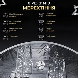 Гірлянда Роса GarlandoPro нитка GarlandoPro 1000 LED довжина 100 м з пультом від мережі зелена, білий (1000L100MGW) - мініатюра 4