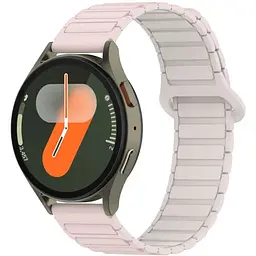 Ремінець DK CDK для Xiaomi Haylou LS02 20mm Silicone Shaped Magnetic Band (018822) (pink / ivory) - мініатюра 3