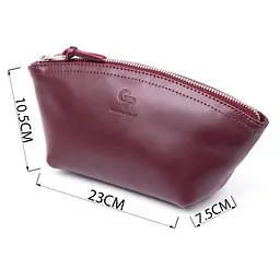 Жіноча косметичка зі шкіри Amelin Grande Pelle 11300 сливова - мініатюра 3