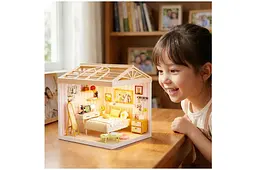 Конструктор-румбокс 8004 MINI HOUSE серії "Інтер'єр" – Спальня (світло) - мініатюра 3