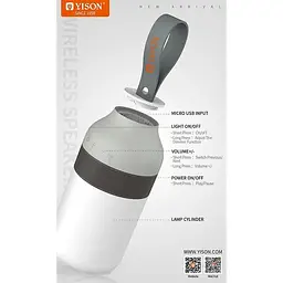 Акустика та лампа на акумуляторі 2 в 1 Yison TWS LED Night Light WS-3 - мініатюра 4