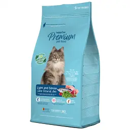 Сухий корм happyOne Premium Cat Light & Senior Fresh Meat для літніх/малоактивних кішок зі свіжим м'ясом 1,5кг