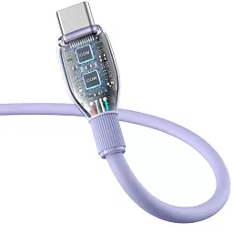 Кабель Baseus Pudding Series Fast Charging Cable USB to Type-C 100W 2m P10355703511-01 Purple - мініатюра 4
