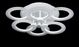 Люстра стельова LED Splendid Ray LK235/3+3+A, 120W, білий, сучасний стиль з пультом, димер