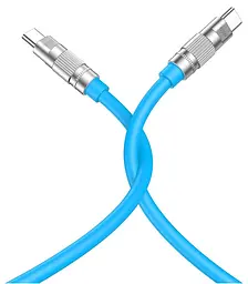 USB Кабель XO NB-Q228B Type-C-Type-C Silicone Durable 60W 1.2m Синій