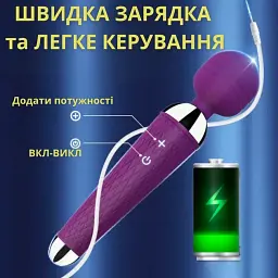 Вібратор-масажер I'MCUM Yoga Wand Фіолетовий (IM-ZDB008) - мініатюра 5