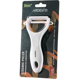 Овочечистка керамічна Ardesto Fresh 13.5×7.8 см білий (AR8340W) - мініатюра 3