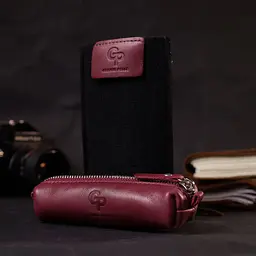 Жіноча шкіряна ключниця Grande Pelle 16790 бордовий - мініатюра 9
