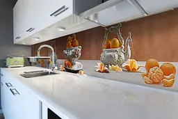 Вініловий кухонний фартух Мандарини у вазі наклейка ПВХ цитруси Їжа Сірий 65х250 см Happy Pocket Z180407 - мініатюра 6
