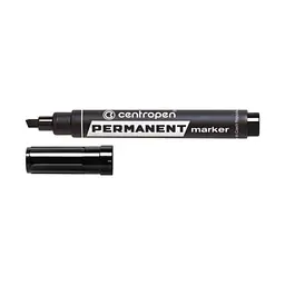 Маркер Centropen Permanent 8576 1-4,6 мм, chisel tip, black (8576/01) - мініатюра 2