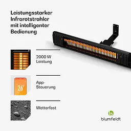 Інфрачервоний обігрівач Blumfeldt Gold Bar Slim (10046346) - мініатюра 3
