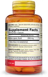 Натуральна добавка Mason Natural Alpha-Lipoic Acid 200 mg, 60 капсул - мініатюра 2