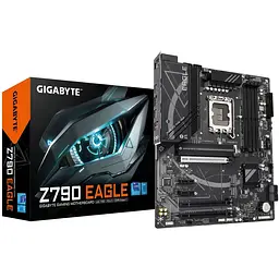 Материнська плата Gigabyte LGA1700, Z790 EAGLE, Z790, 4xDDR5, Int.Video(CPU), 4xSATA3, 3xM.2, 1xPCI-E 5.0 x16, 1xPCI-E 4.0 x16, 1xPCI-E 3.0 x16, 2xPCI-E 3.0 x1, Realtek 7.1, Realtek 2.5GbE, 9xUSB 3.2 / 6xUSB 2.0, HDMI/DP, ATX - мініатюра 2