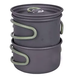Набір посуду Bo-Camp Explorer 2 Pieces Hard Anodized Anthracite/Green (2200240), Сірий - мініатюра 3