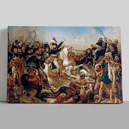 Інтер'єрна картина Битва при пірамідах, Антуан-Жан Гро, Antoine-Jean Gros, Battle of the Pyramids, історія, Наполеон, інтер'єрний декор, 42×60 см (id6669)