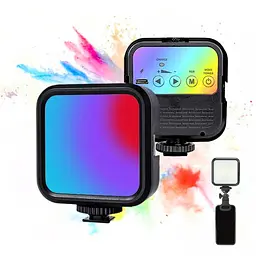 Акумуляторне відеосвітло накамерне RGB світлодіодна кольорова міні лампа з прищіпкою для фото та відео освітлення для зйомки на телефон фотоапарат UKC WL-R1 - мініатюра 21