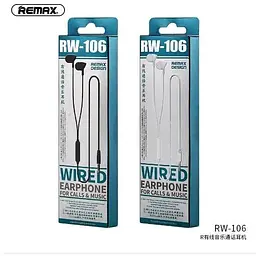 Навушники Remax with mic Wired Earphone RW-106 HD Mic - мініатюра 2