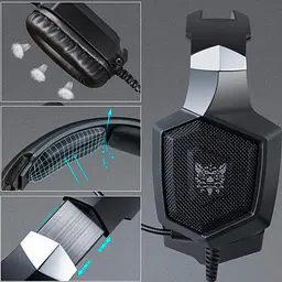 Дротова ігрова гарнітура Onikuma Gaming K8, USB, 3.5mm, 2.2m, LED black - мініатюра 2