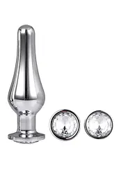 Анальна пробка Gleaming Love Pleasure Plug Set 3 шт. (сріблястий) - мініатюра 2