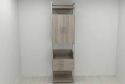 Шафа Гардероб Уні секція 5 серії Конект Ferrum-decor 220x60x50см Сірий метал ДСП Дуб Сонома Трюфель 32 мм (FRD-104518) - мініатюра 9