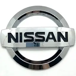 Емблема решітки задня для Nissan Хром 128х108 мм Пластик на скотчі (Завод)