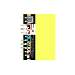 Блокнот А6 АП-1510(Yellow) 40 аркушів пружина бокова
