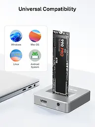 Зовнішній корпус ACASIS M04B для M.2 NVMe/SATA SSD 10 Гбіт/с з підтримкою до 8 ТБ (Синій) - мініатюра 8