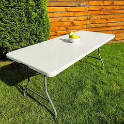 Складаний стіл 182x74x74см SW-00001605 Білий - мініатюра 2