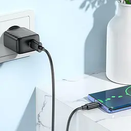 МЗП Hoco CS21A Rich QC3.0 18W (1USB-A) Black - мініатюра 4