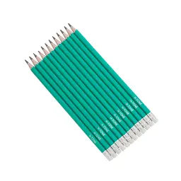 Олівець графітний H-Tone НВ, пластиковий, з гумкою, зелений, 12 шт (PENCIL-HT-JJ30104) - мініатюра 2