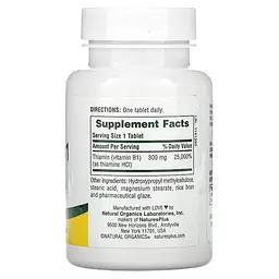 Тіамін (Vitamin B-1) Nature's Plus Vitamin B-1 300 мг 90 таблеток - мініатюра 2