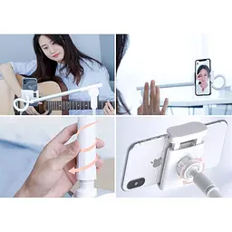 Тримач для телефону Baseus Otaku Life Rotary Adjustment Lazy Holder SULR-0G Silver - мініатюра 4
