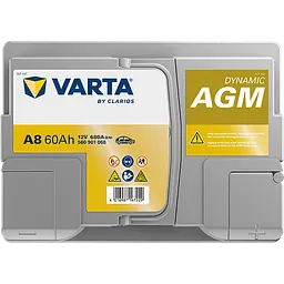 Акумулятор Varta Dynamic AGM 12В 60Аг 680А (EN) R+ (560901068) - мініатюра 5