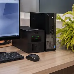 Джерело безперебійного живлення з модифікованою синусоїдою Qoltec QLT1200 720W 1200VA LED, AVR, RJ45, 2xSchuko, 2x12V 7Ah - мініатюра 3
