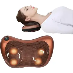 Автомобільний масажер-подушка для шиї XPRO Massage pillow CHM-8028 роликовий коричневий (MER-13123_329) - мініатюра 3