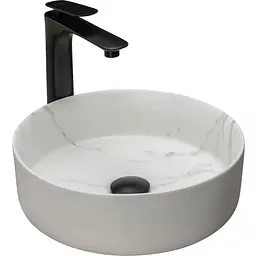 Умивальник Rea Sami marble mat накладний REA-U8703, Білий матовий
