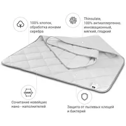 Ковдра MirSon антиалергенна Bianco Thinsulat 0778 зима 172x205 см (2200000145048) - мініатюра 2