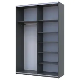 Шафа-купе Doros G-Caiser Графіт Графіт 2 ДСП 160х60х240 (42005085) - мініатюра 4