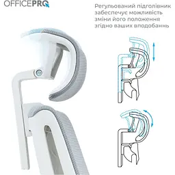 Офісне крісло OfficePro Harmony OC310-W-LG-LG White/Light Gray [167728] - мініатюра 11