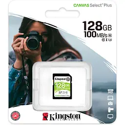 Карта пам'яті Kingston SDXC Canvas Select Plus 128GB Class 10 UHS-I U3 V30 [SDS2/128GB] [100871] - мініатюра 3
