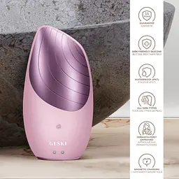 Електронна звукова термощітка для обличчя GESKE Sonic Thermo Facial Brush 6 в 1 рожева  - мініатюра 5