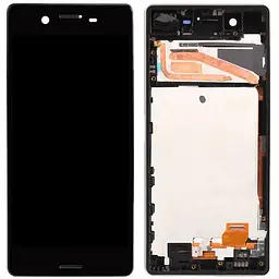 Дисплей Sony F5121 Xperia X /F5122 сірий, Graphite Black, PRC, з рамкою