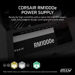 Блок живлення Corsair RM1000e 1000W 80+ Platinum (CP-9020297-EU) - мініатюра 8