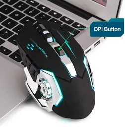 Безпровідна ігрова мишка T2 RGB підсвічування USB Charge + Bluetooth безшумна з вбудованим акумулятором Black - мініатюра 3