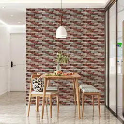 Декоративна 3D панель Sticker Wall 700х770х3мм Коричнева цегла піщаник 340 SW-00000531 - мініатюра 5