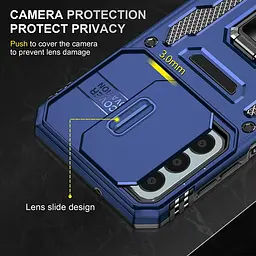 Ударостійкий чохол Camshield Army Ring для Samsung Galaxy M23 5G / M13 4G Синій / Navy - мініатюра 4