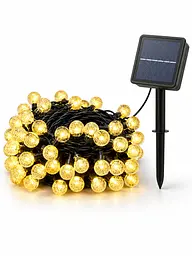 Гірлянда Кульки 50 LED вулична на сонячній батареї тепле жовте світло IP65 (49675993)