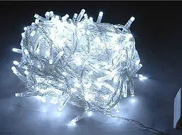 Гірлянда зовнішня пряма 200 led білий світ (білий) 5мм 20м
