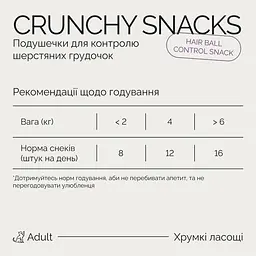 Ласощі хрумкі Savory Cats Snacks Pillows Hair Ball Control Для дорослих котів подушечки для виведення шерсті 180 г - мініатюра 4